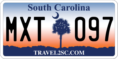 SC license plate MXT097