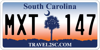 SC license plate MXT147