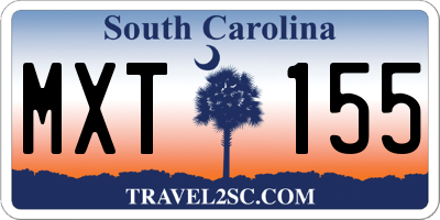 SC license plate MXT155