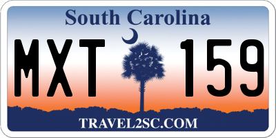 SC license plate MXT159