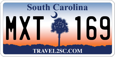 SC license plate MXT169