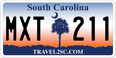SC license plate MXT211