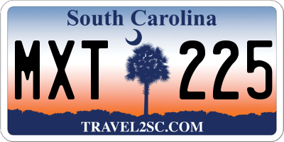 SC license plate MXT225