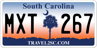 SC license plate MXT267