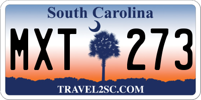 SC license plate MXT273