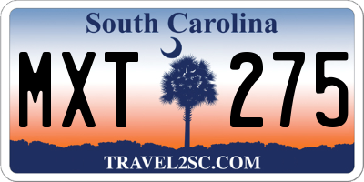 SC license plate MXT275