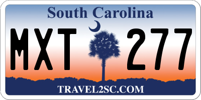 SC license plate MXT277