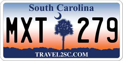 SC license plate MXT279