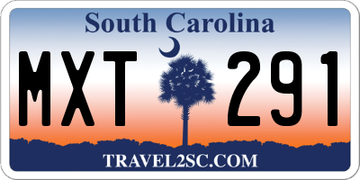 SC license plate MXT291