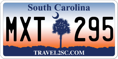 SC license plate MXT295