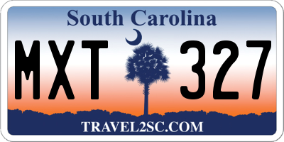 SC license plate MXT327