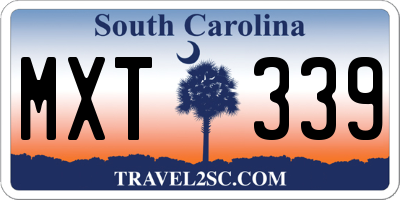 SC license plate MXT339