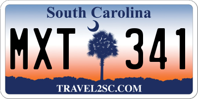 SC license plate MXT341