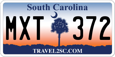 SC license plate MXT372