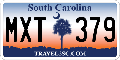 SC license plate MXT379