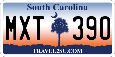 SC license plate MXT390