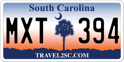 SC license plate MXT394