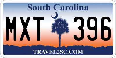 SC license plate MXT396