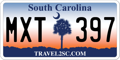 SC license plate MXT397