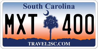 SC license plate MXT400