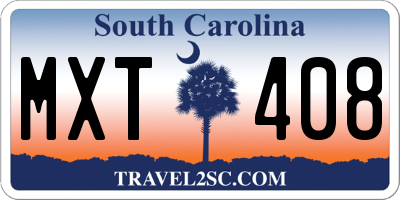 SC license plate MXT408