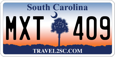 SC license plate MXT409