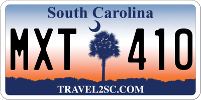 SC license plate MXT410