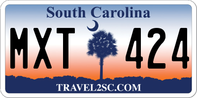 SC license plate MXT424