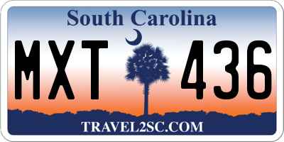 SC license plate MXT436