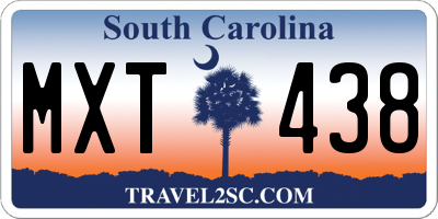 SC license plate MXT438