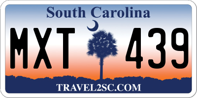 SC license plate MXT439