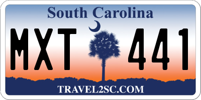 SC license plate MXT441
