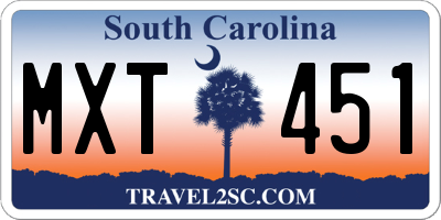 SC license plate MXT451