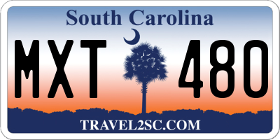 SC license plate MXT480