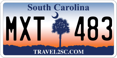 SC license plate MXT483