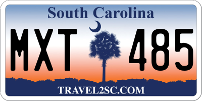 SC license plate MXT485