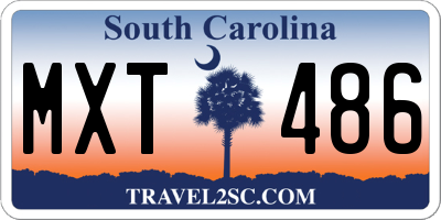SC license plate MXT486