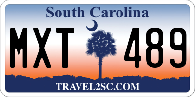 SC license plate MXT489