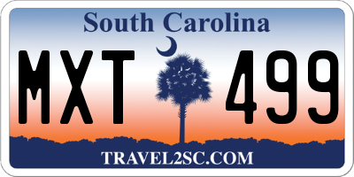 SC license plate MXT499