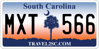 SC license plate MXT566