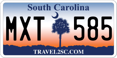 SC license plate MXT585