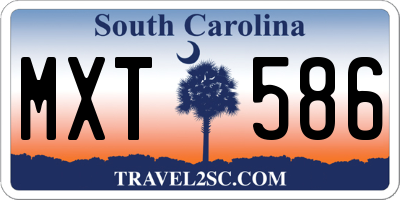 SC license plate MXT586