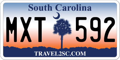 SC license plate MXT592