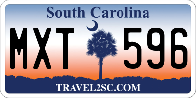 SC license plate MXT596