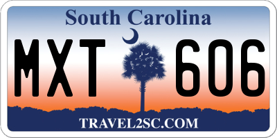 SC license plate MXT606