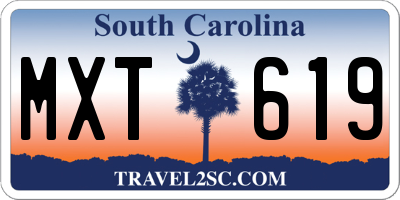 SC license plate MXT619
