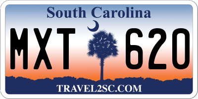 SC license plate MXT620