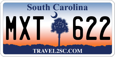 SC license plate MXT622