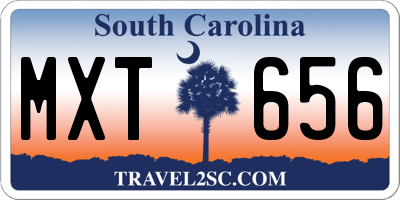 SC license plate MXT656