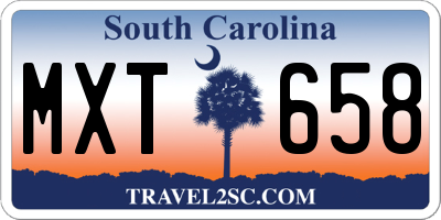 SC license plate MXT658
